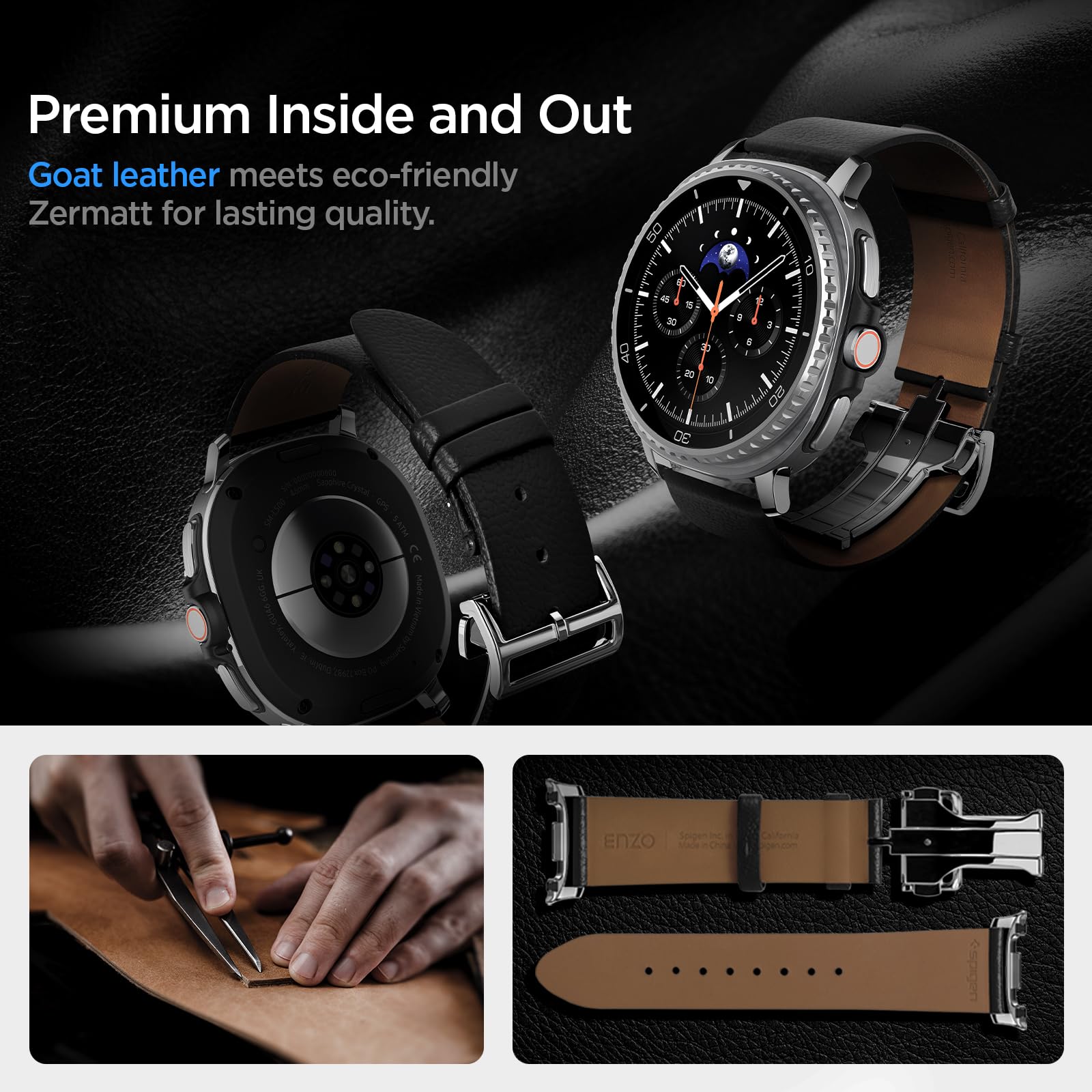 Spigen Galaxy Watch 9 Band - Enzo - Black Enzo - image 3