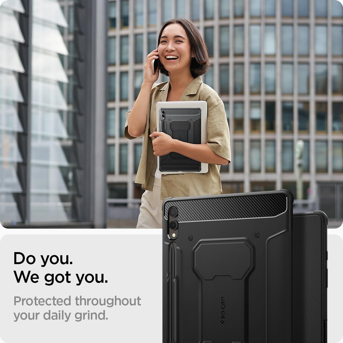 Spigen Galaxy Tab S10 Plus / S9 Plus Case - Rugged Armor Pro - Black - image 3