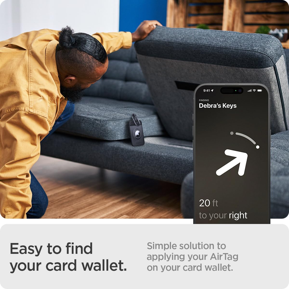 Spigen Air Fit Tesla & Rivian Key Card Holder with AirTag Slot 2-Pack - Black - image 6