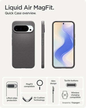 Spigen Pixel 10 Pro / Pixel 10 Case – Liquid Air (MagFit) - Marble Gray - image 3