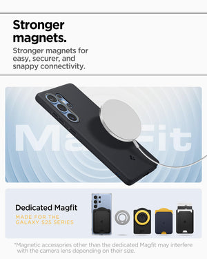 Spigen Galaxy S25 Ultra Nano Pop MagFit case detail - Black Sesame