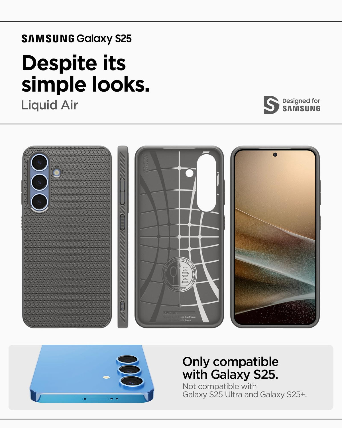 Spigen Galaxy S25 Case – Liquid Air – Marble Gray – product image 2