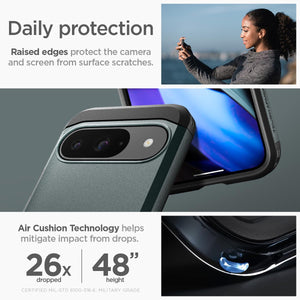 Spigen Tough Armor Google Pixel 9 Pro / Pixel 9 Kickstand Case - Abyss Green - image 5