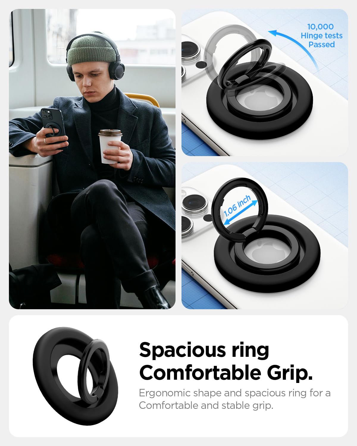 Spigen Nano Pop MagFit Phone Holder - Black Sesame - image 3