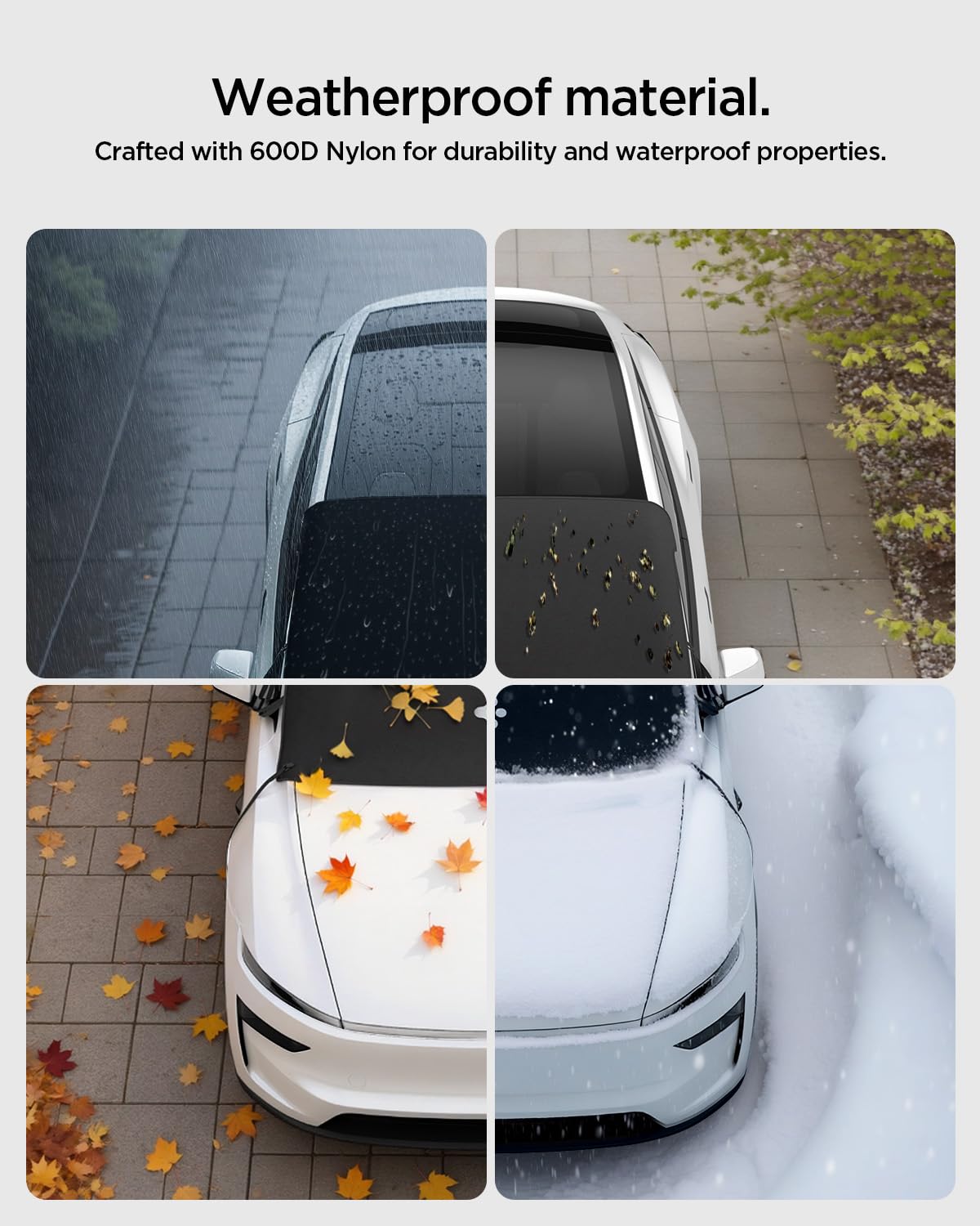 Spigen Magnetic Windshield Cover for Tesla Model Y and Model 3 - Black - image 6