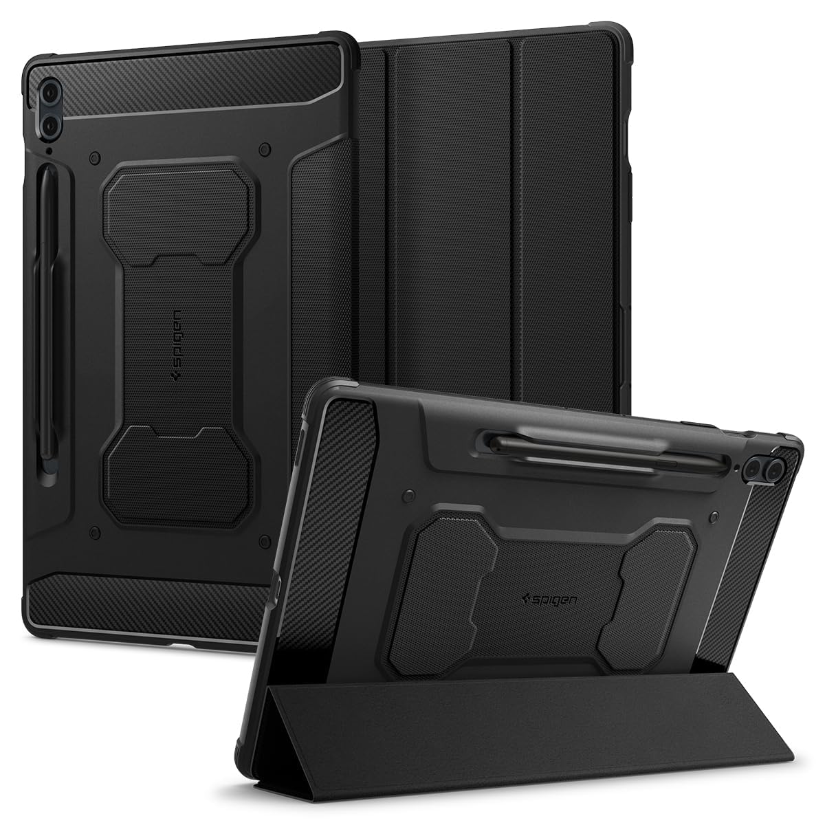 Spigen Galaxy Tab S10 Plus / S9 Plus Case - Rugged Armor Pro - Black - image 1