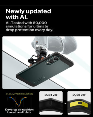 Spigen Galaxy S25 Edge Case Tough Armor MagFit - Abyss Green image 5