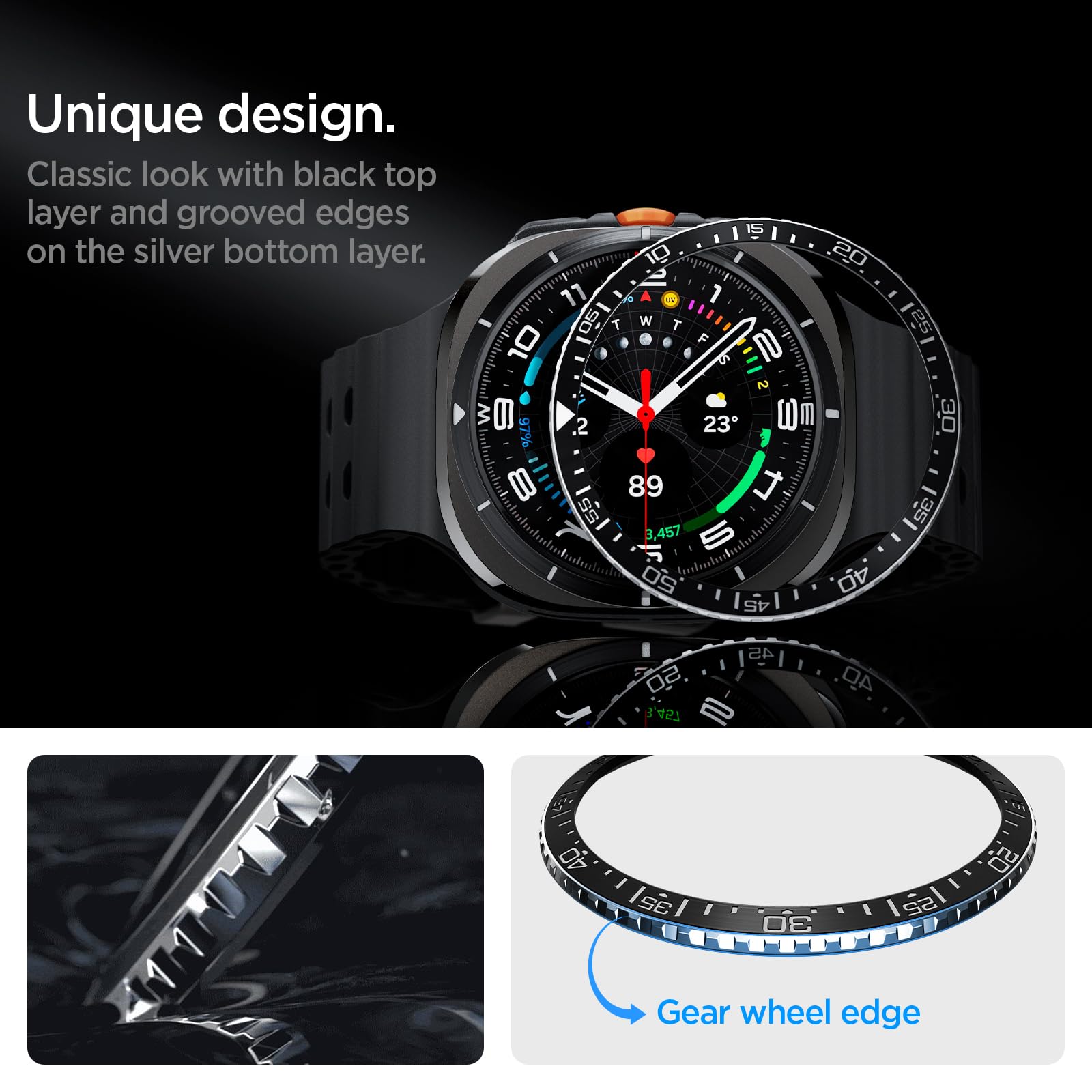Spigen Galaxy Watch Ultra 47mm Bezel Tune ring in Black – detail image 2