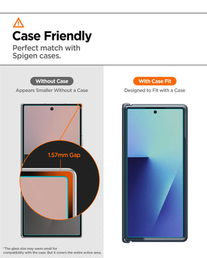 Spigen Galaxy Z Fold 7 External Screen Protector - Glas.tR EZ Fit Pro (2 Pack) - Clear - image 3