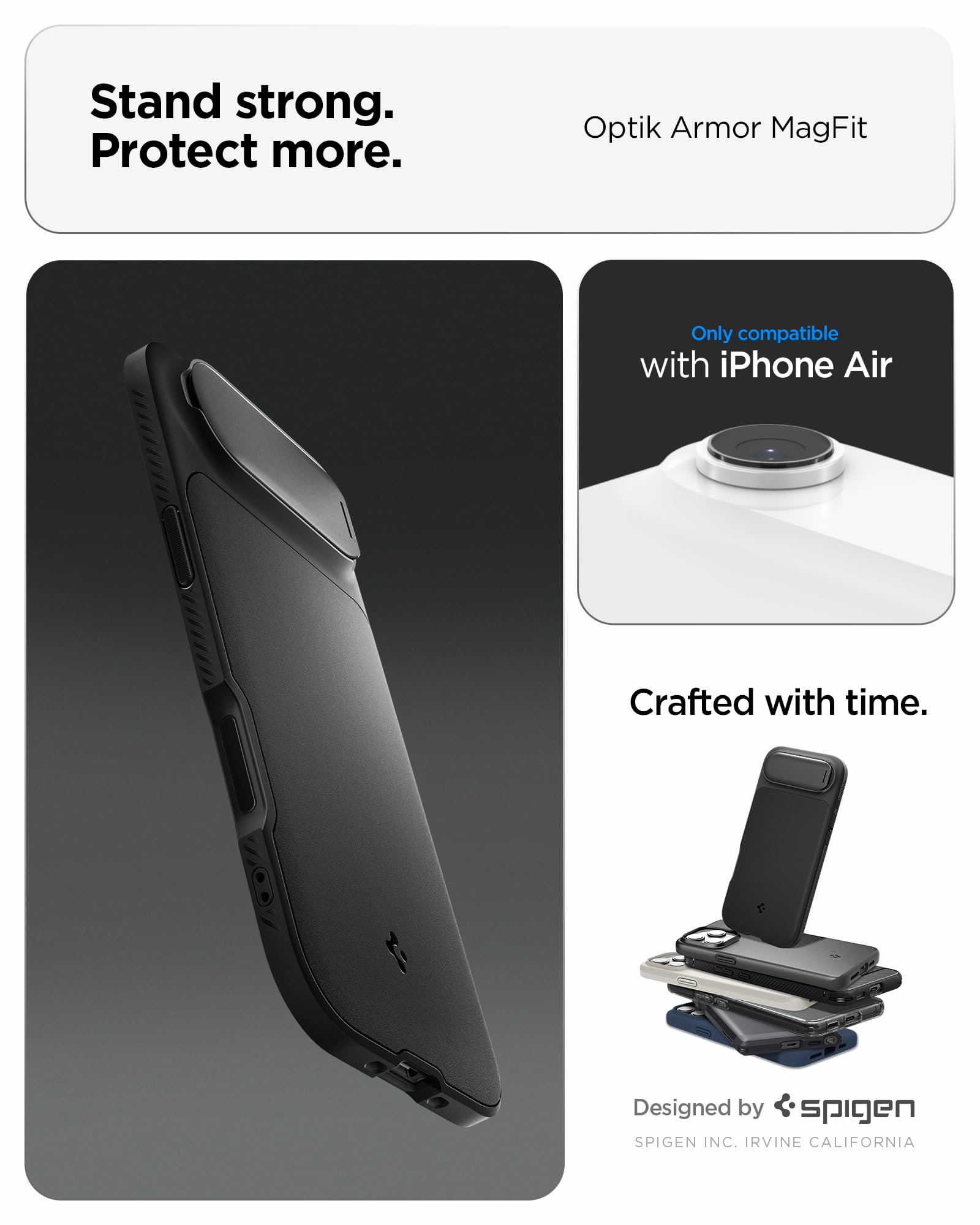 Spigen iPhone Air Case Optik Armor MagFit - Black - image 3