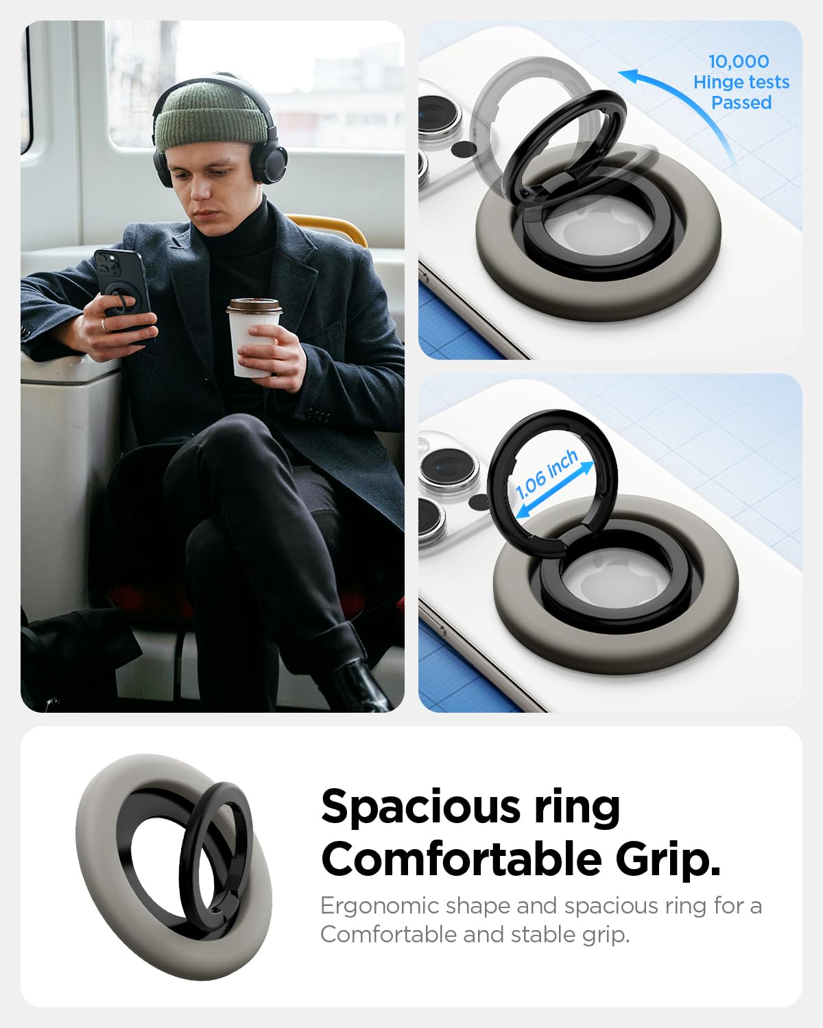 Spigen Nano Pop MagFit Phone Holder - Truffle Gray - image 3