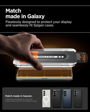 Spigen Galaxy Z Fold 7 External Screen Protector - Glas.tR EZ Fit Pro (2 Pack) - Clear - image 5