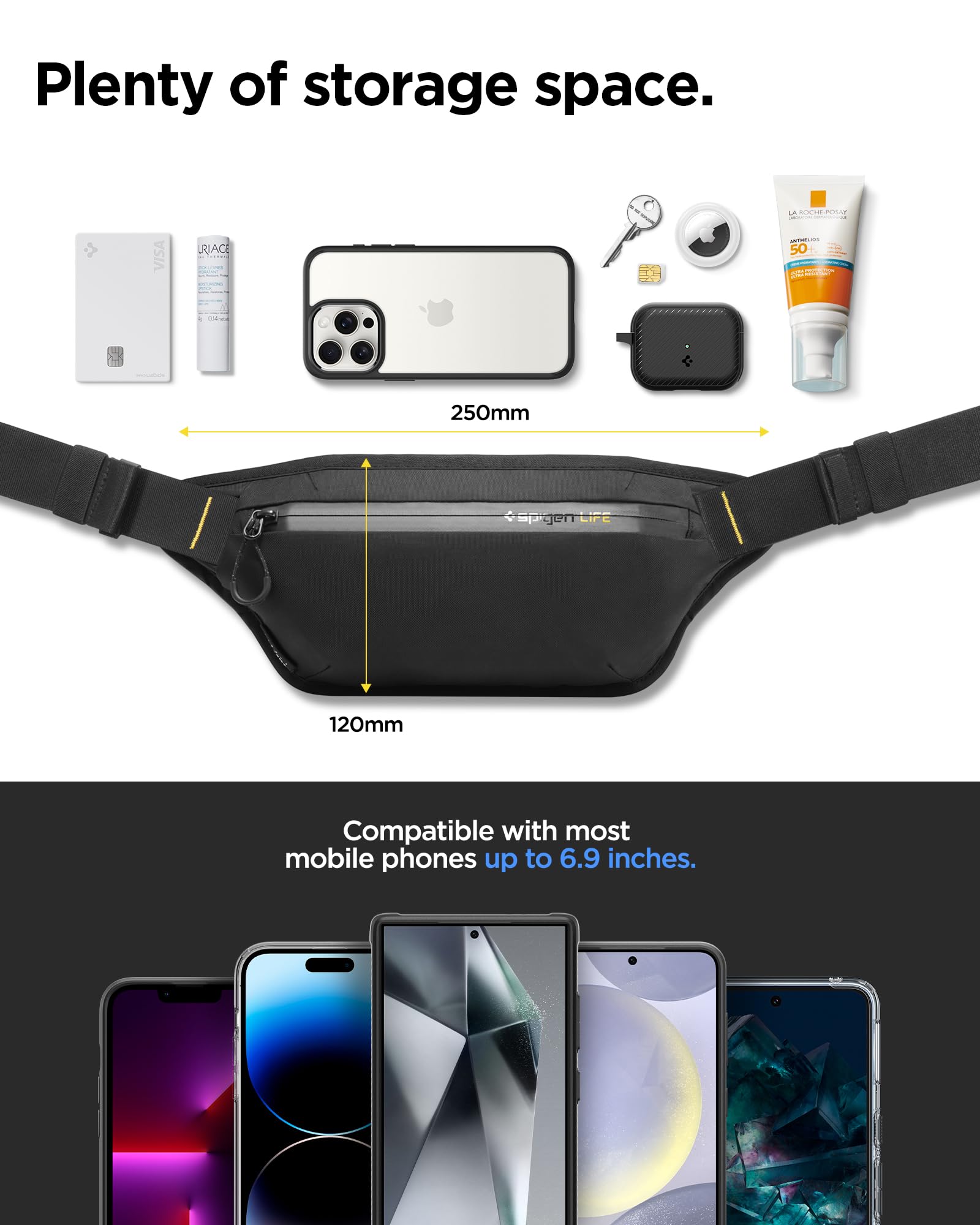 Spigen Klasden KD411 Waist Bag - Black - image 6