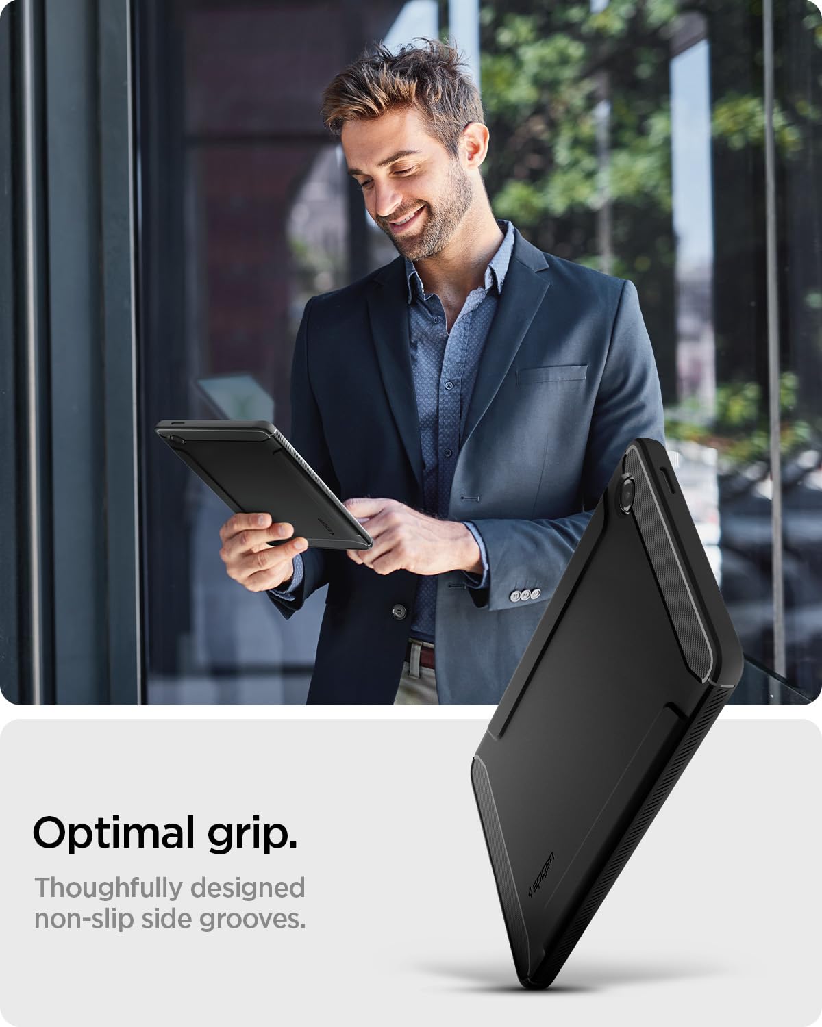 Spigen Galaxy Tab A11 (2025) Case - Rugged Armor - Matte Black - image 5
