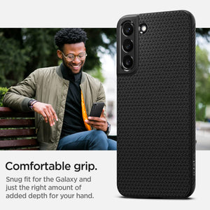 Spigen Galaxy S22 Case - Liquid Air - Matte Black - image 4