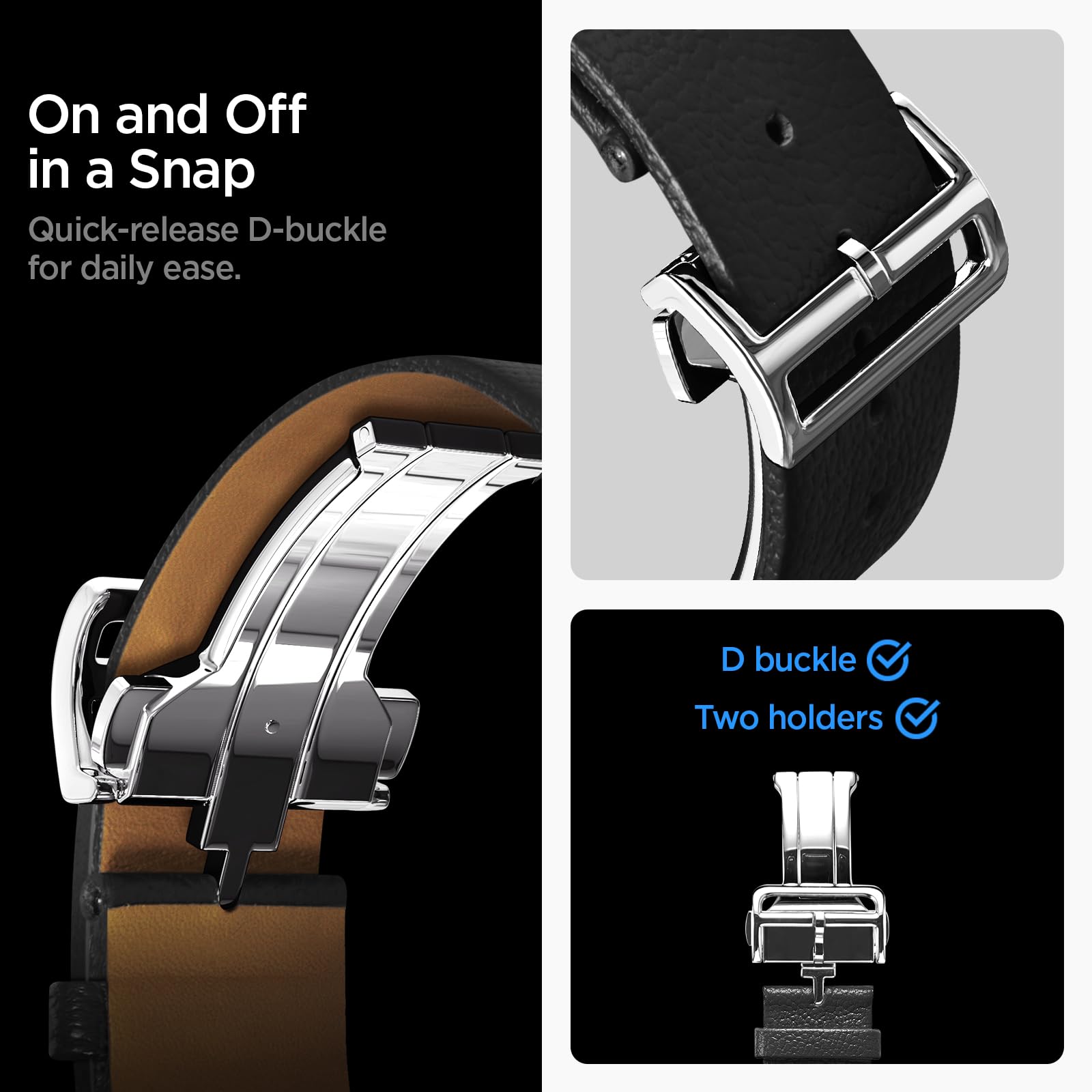 Spigen Galaxy Watch 9 Band - Enzo - Black Enzo - image 4