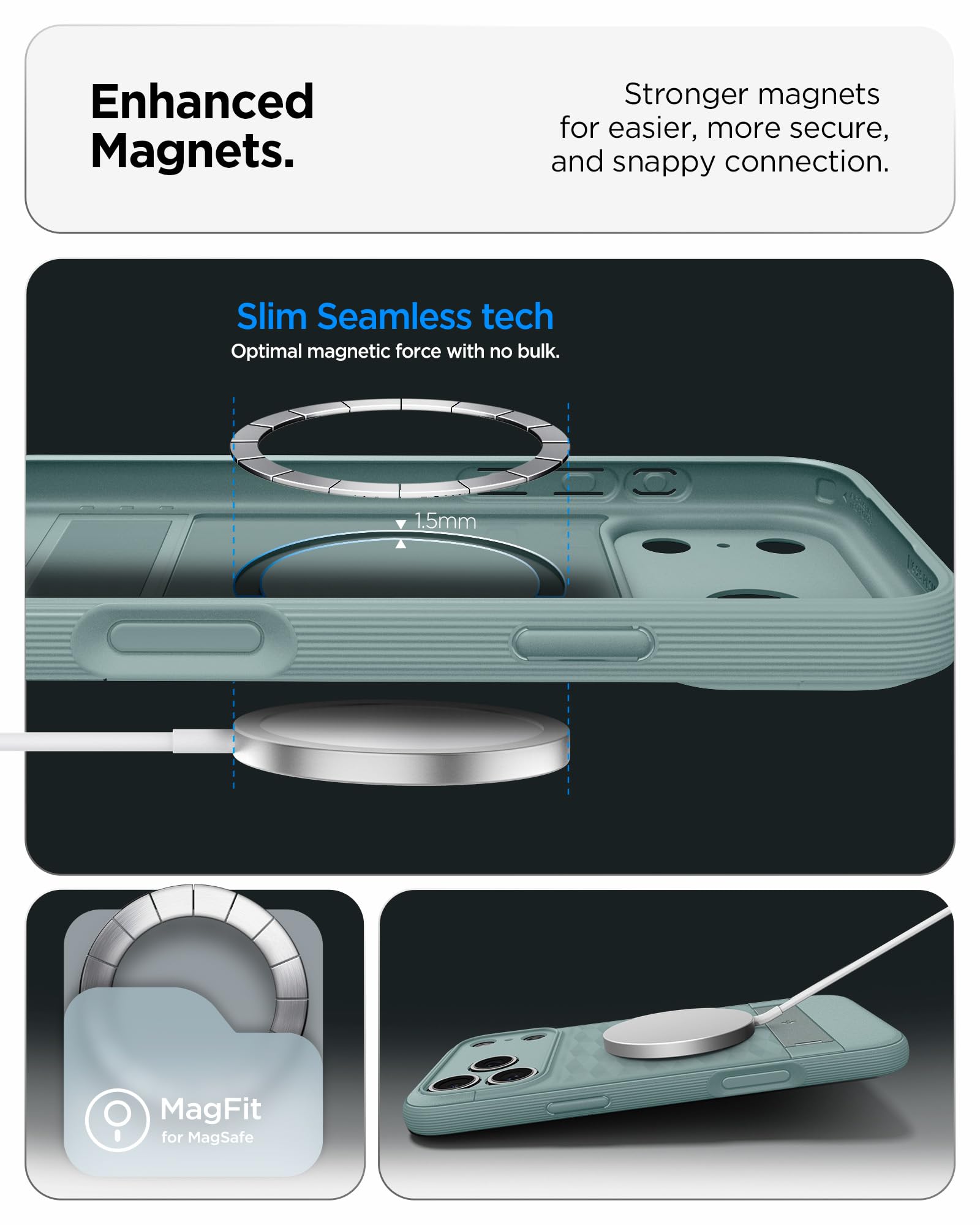 Spigen iPhone 17 Pro Max Case Parallax S MagFit - Sage Green - image 5
