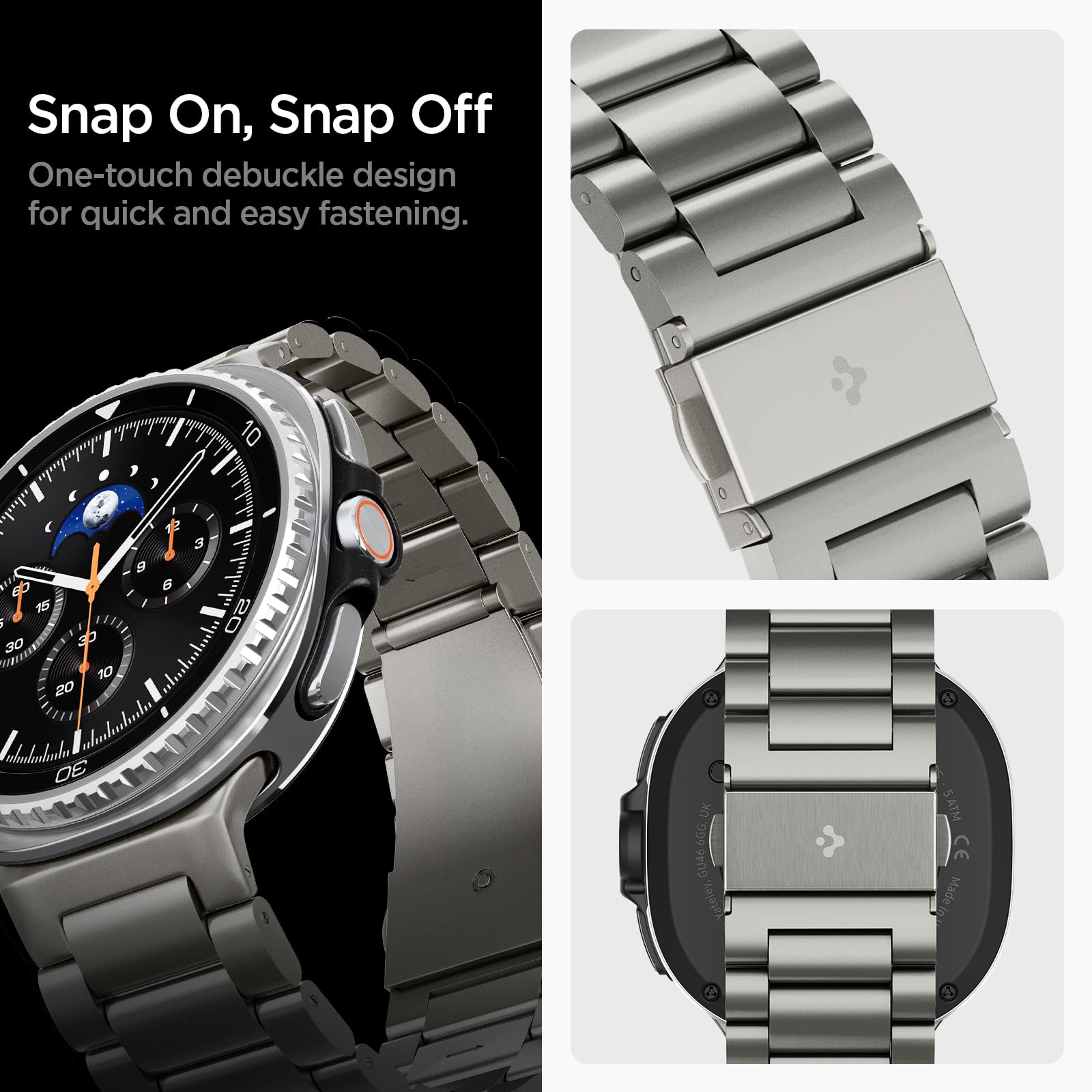 Spigen Galaxy Watch 9 Band - Modern Fit Titanium - Natural Titanium Modern Fit Titanium - image 5