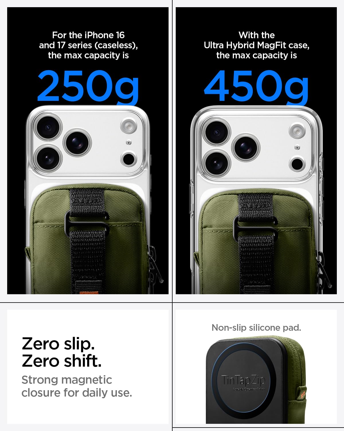 Spigen Tintap Zip MagFit Organizer Pouch - Olive Green - image 6