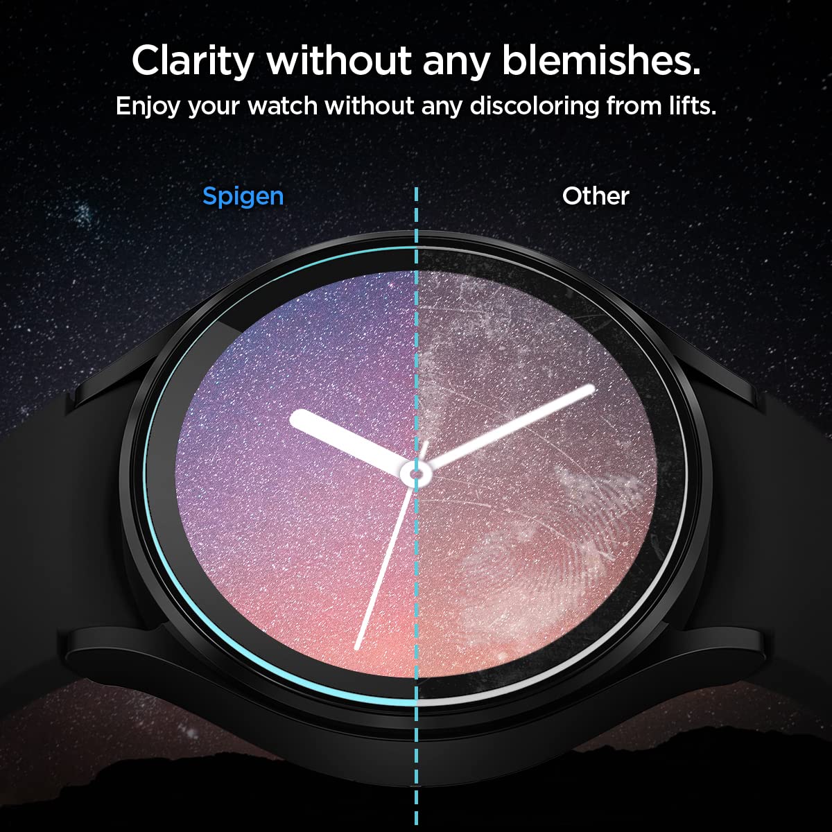 Spigen Galaxy Watch FE / 5 / 4 40mm Screen Protector - Glas.tR EZ Fit (2 Pack) - Clear – image 7