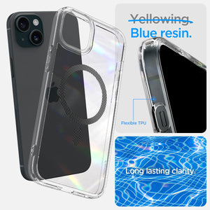 Spigen Ultra Hybrid (MagFit) case for iPhone 15 Plus in Carbon Fiber – detail image 4