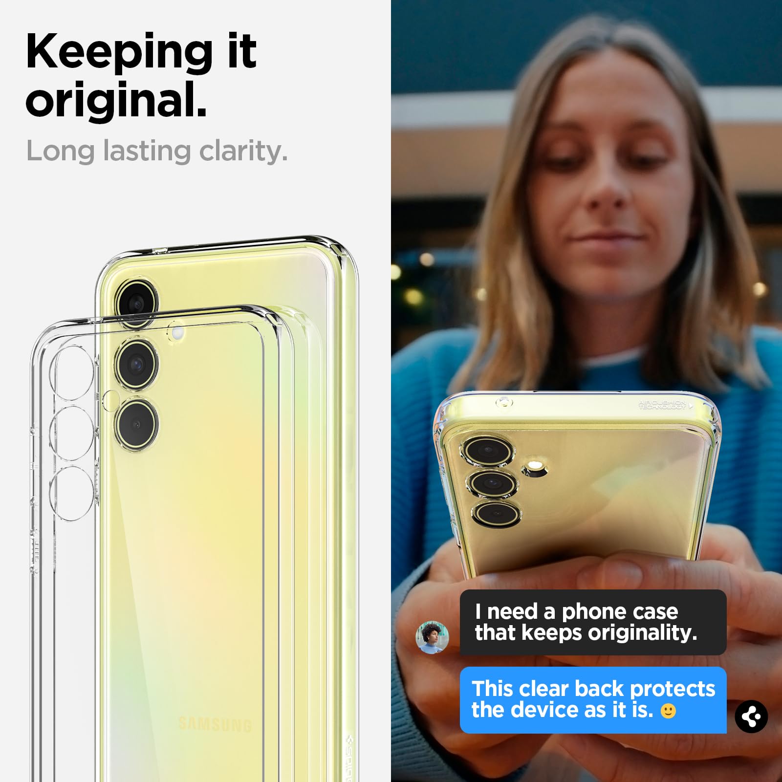 Spigen Galaxy A35 5G Case - Ultra Hybrid - Crystal Clear - image 3