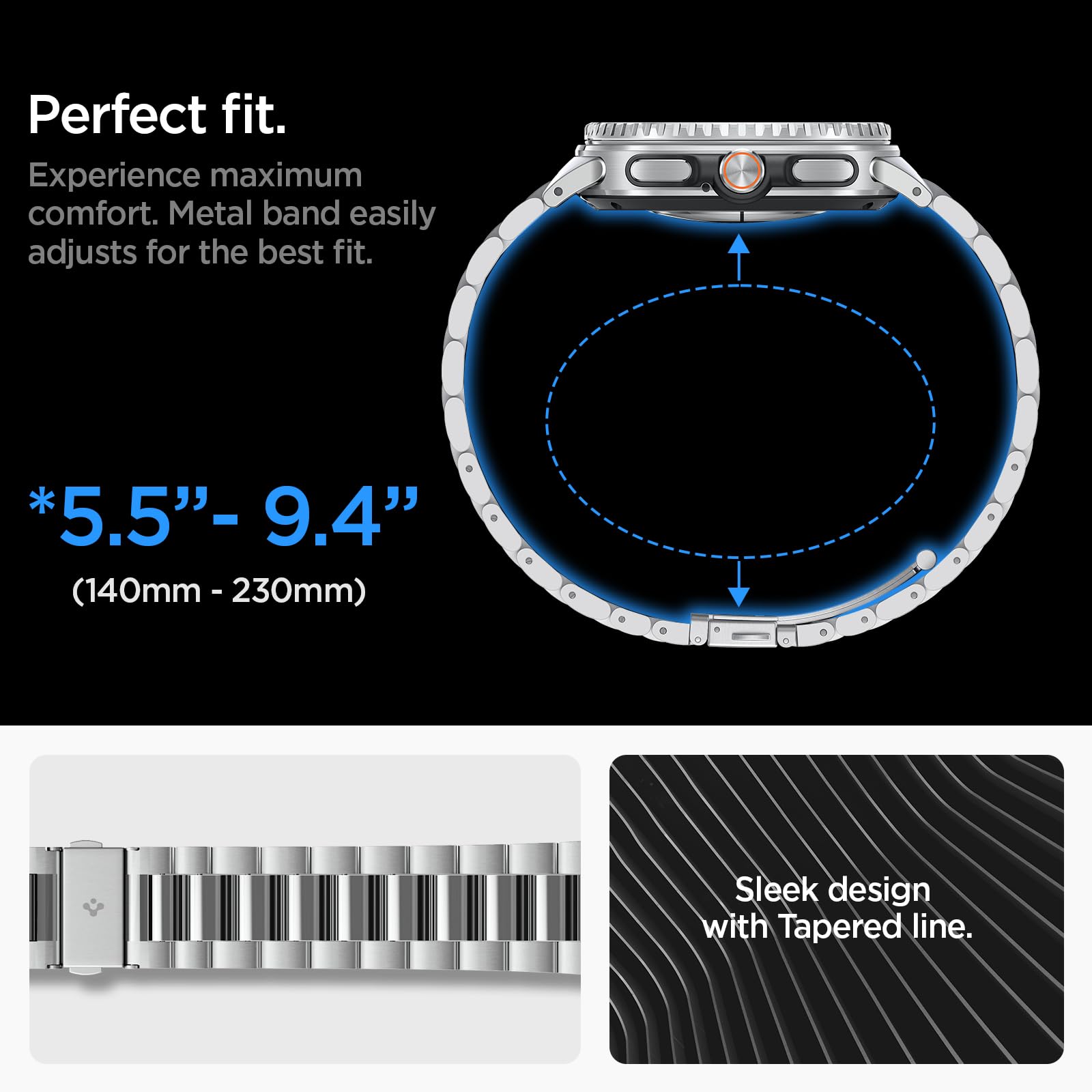 Spigen Galaxy Watch 9 Band - Modern Fit 316L - Silver Modern Fit 316L - image 6
