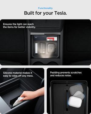 Spigen Tesla Model Y Juniper & Model 3 Highland Console Organizer Set - Black - image 6