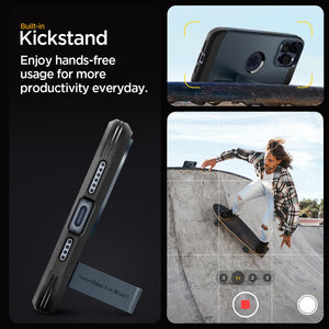 Spigen Tough Armor (MagFit) case for iPhone 15 Pro Max in Metal Slate – detail image 3