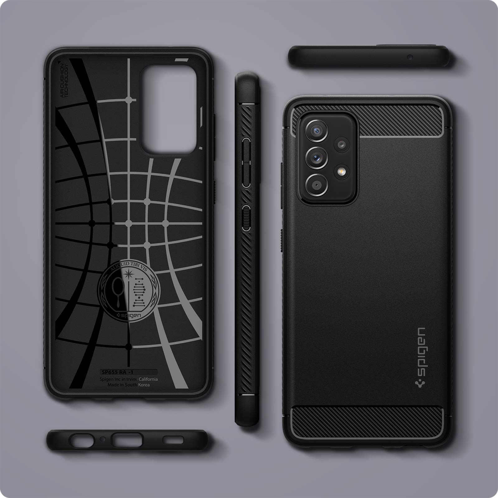 Spigen Galaxy A52 Series Case - Rugged Armor - Matte Black - image 7