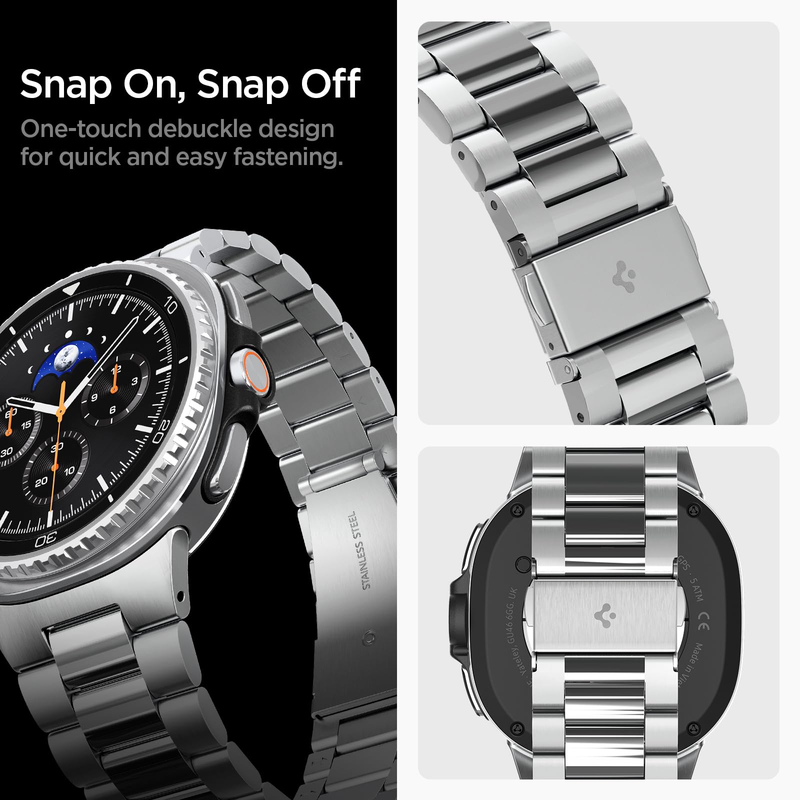 Spigen Galaxy Watch 9 Band - Modern Fit 316L - Silver Modern Fit 316L - image 5