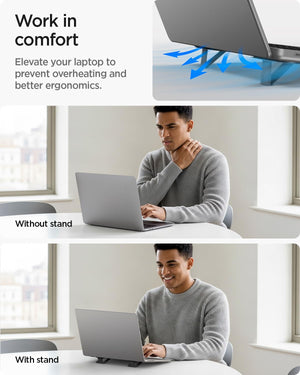 Spigen Slimfold LD201-S2 Laptop Stand for 11–16-Inch Laptops - Black - image 3