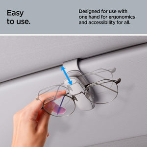 Spigen Car Visor Sunglasses Holder – SH100 Silicone Clip 2-Pack - Gray - image 4