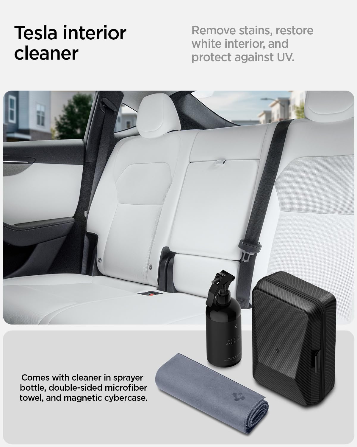 Spigen Car Interior Upholstery Cleaner Kit with CyberCase - Black - image 2