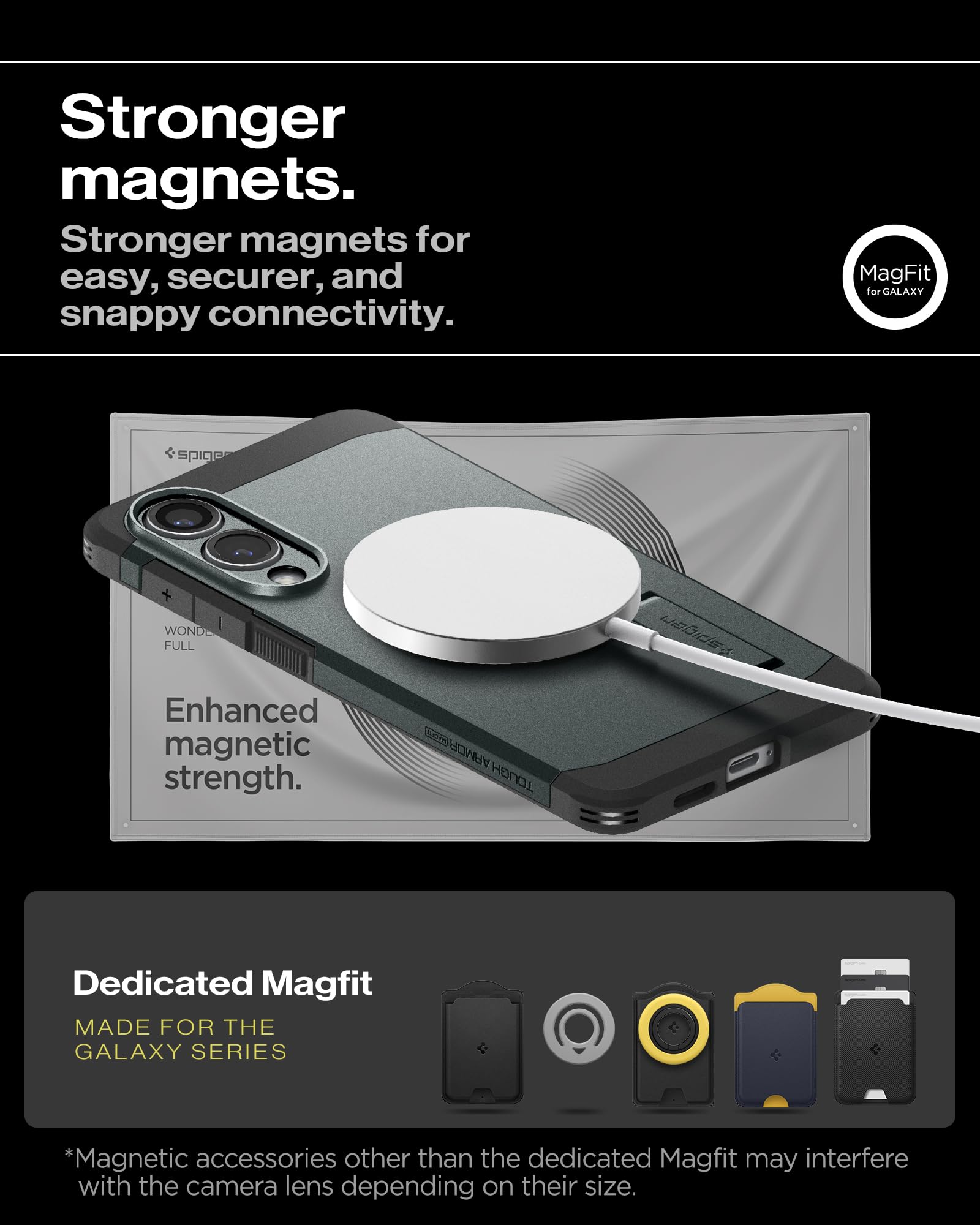 Spigen Galaxy S25 Edge Case Tough Armor MagFit - Abyss Green image 7