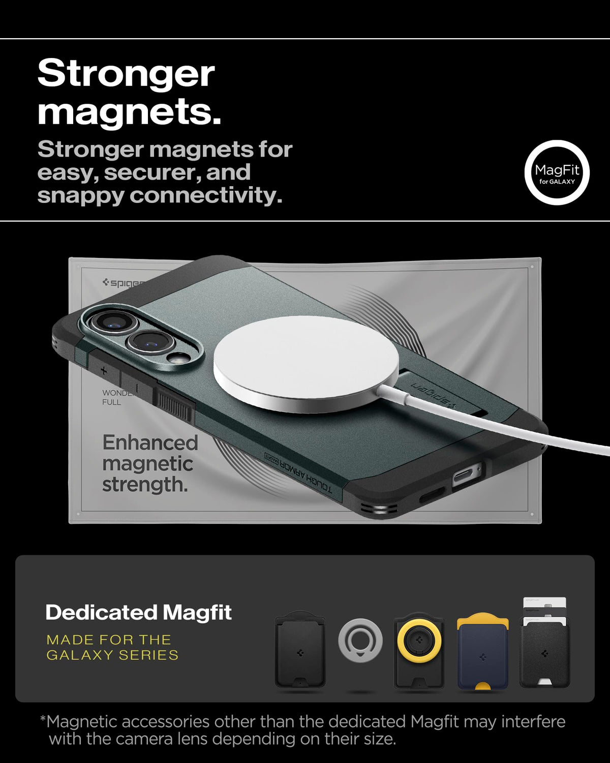 Spigen Galaxy S25 Edge Case Tough Armor MagFit - Abyss Green image 7