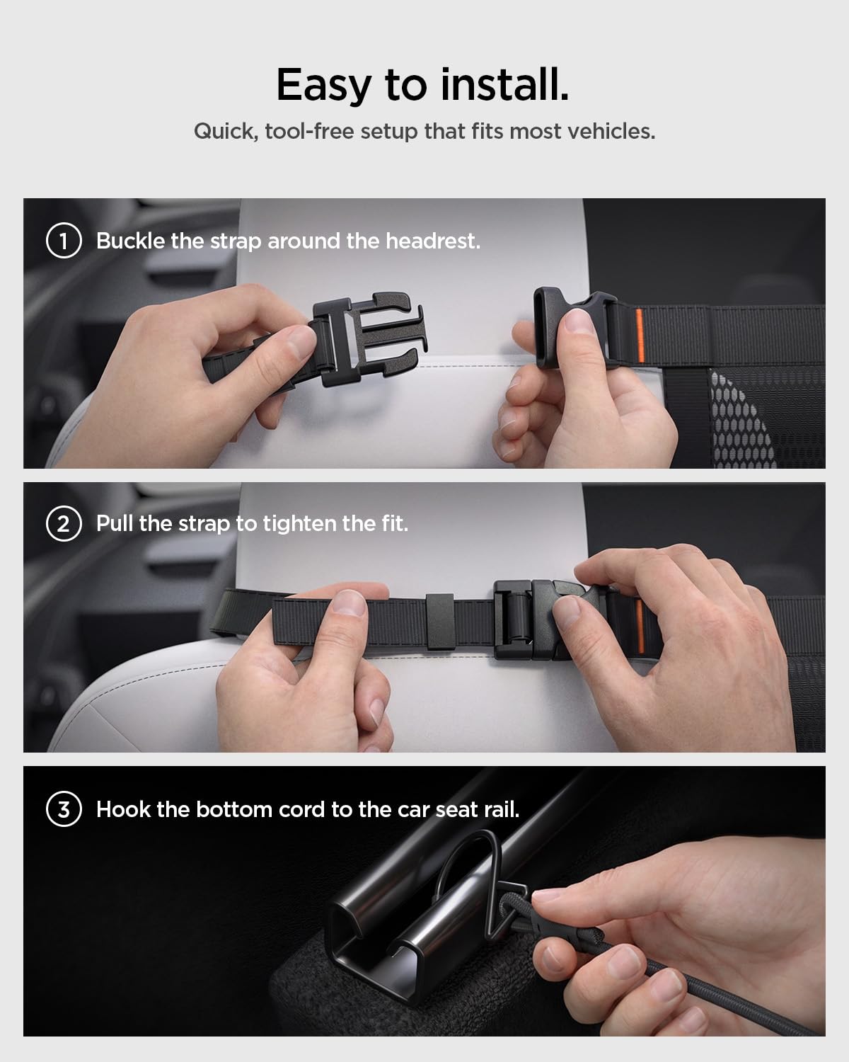 Spigen Pet Backseat Barrier for Cars and Compact SUVs - Black - image 6