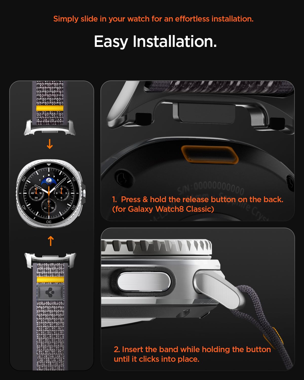 Spigen Galaxy Watch 9 Band - Athlex Air - Active Gray Athlex Air - image 3
