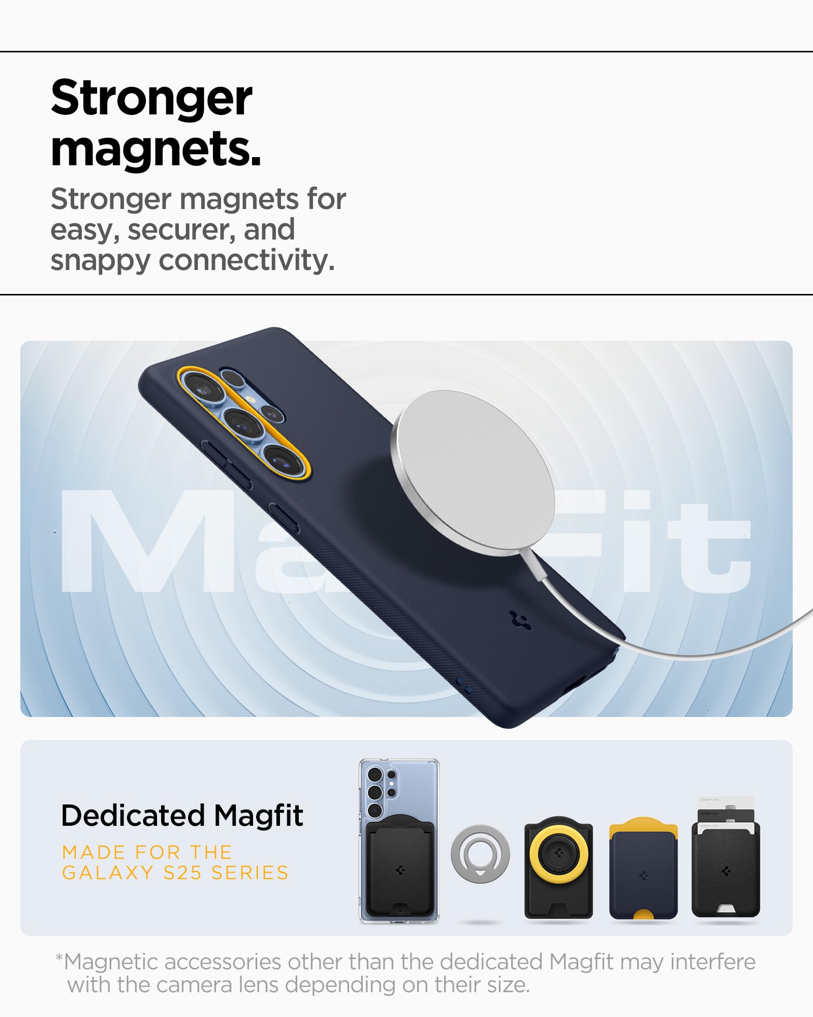 Spigen Galaxy S25 Ultra Nano Pop MagFit case detail - Blueberry Navy