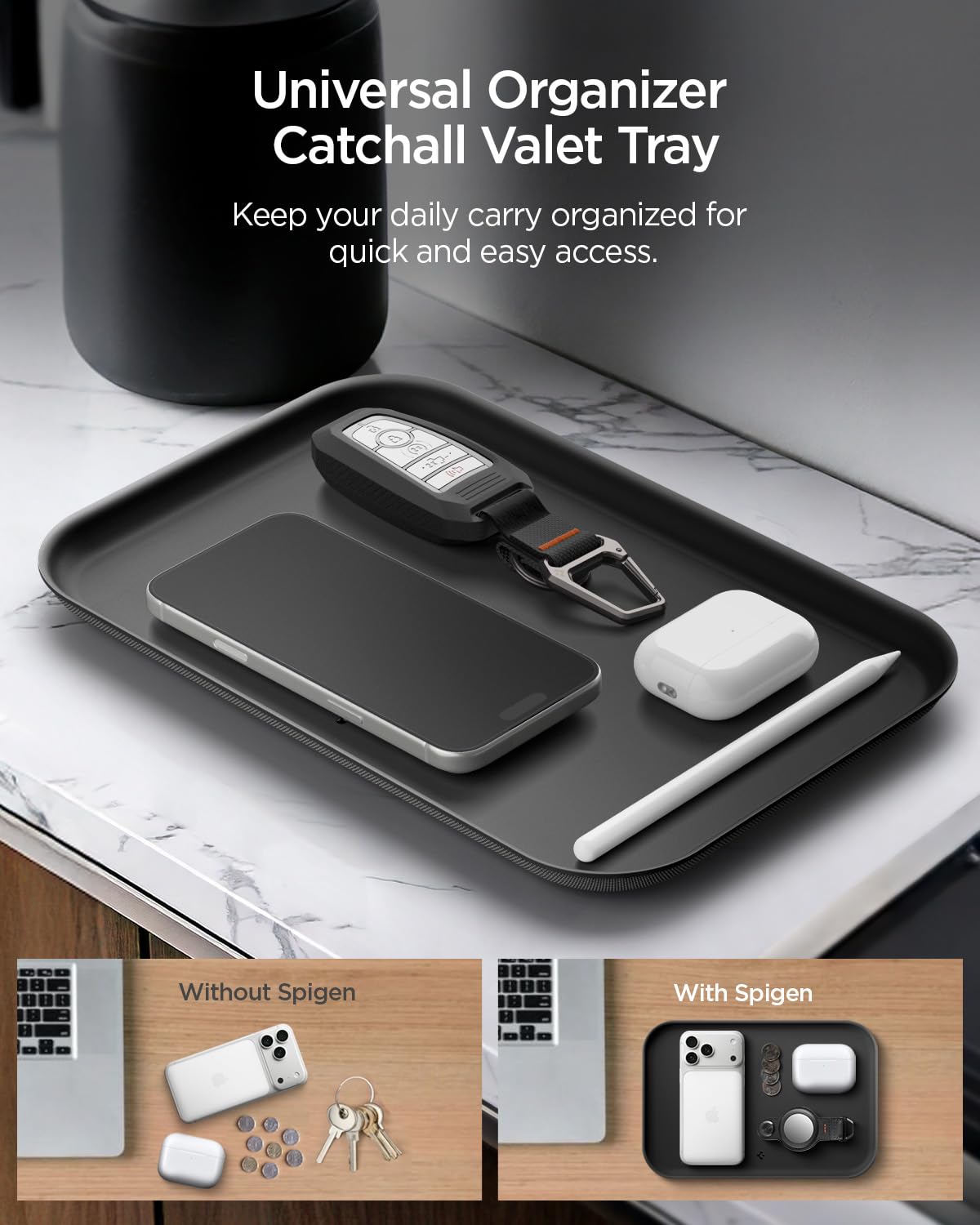 Spigen Catchall Valet Tray Desktop Organizer - Black - image 2