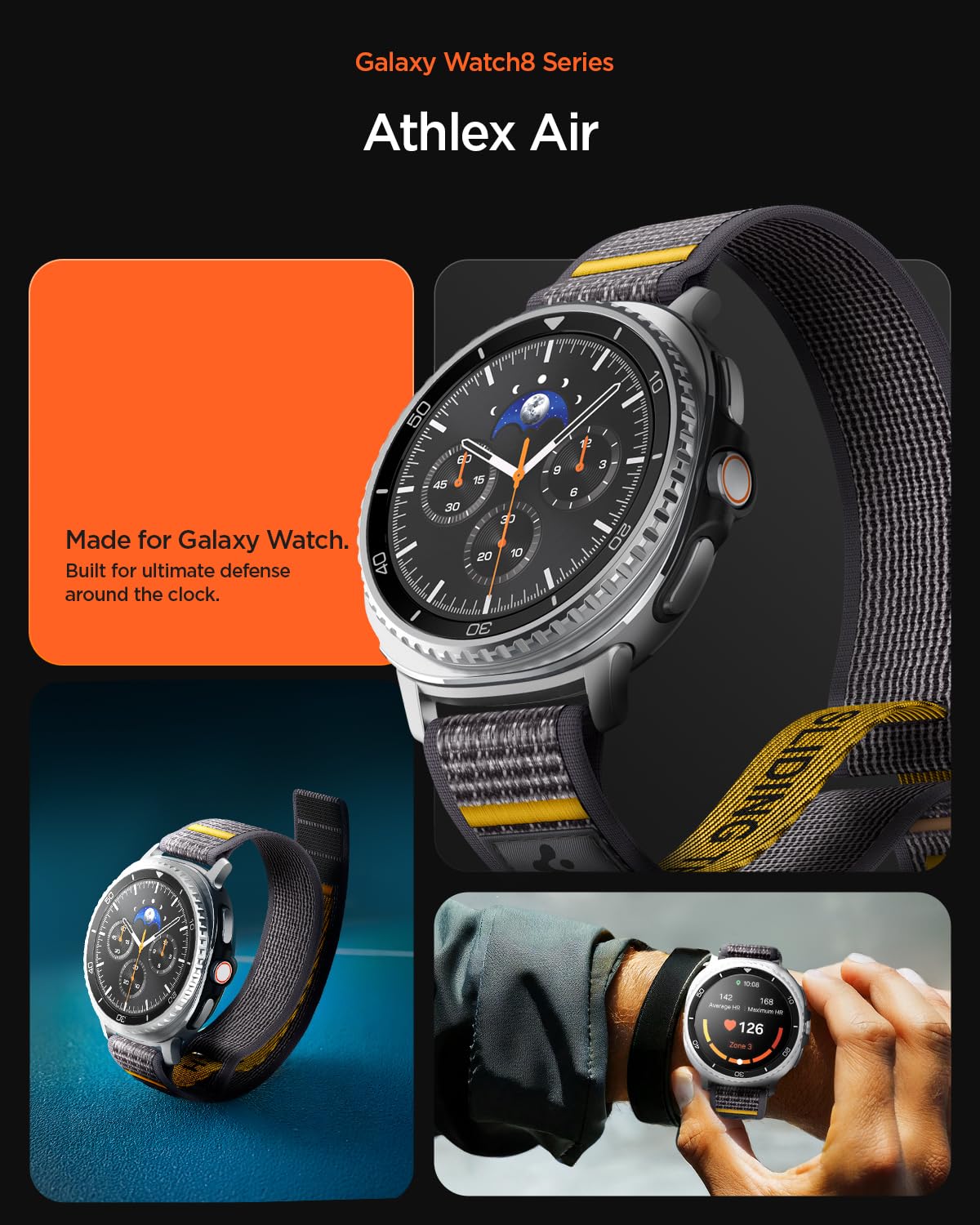 Spigen Galaxy Watch 9 Band - Athlex Air - Active Gray Athlex Air - image 4