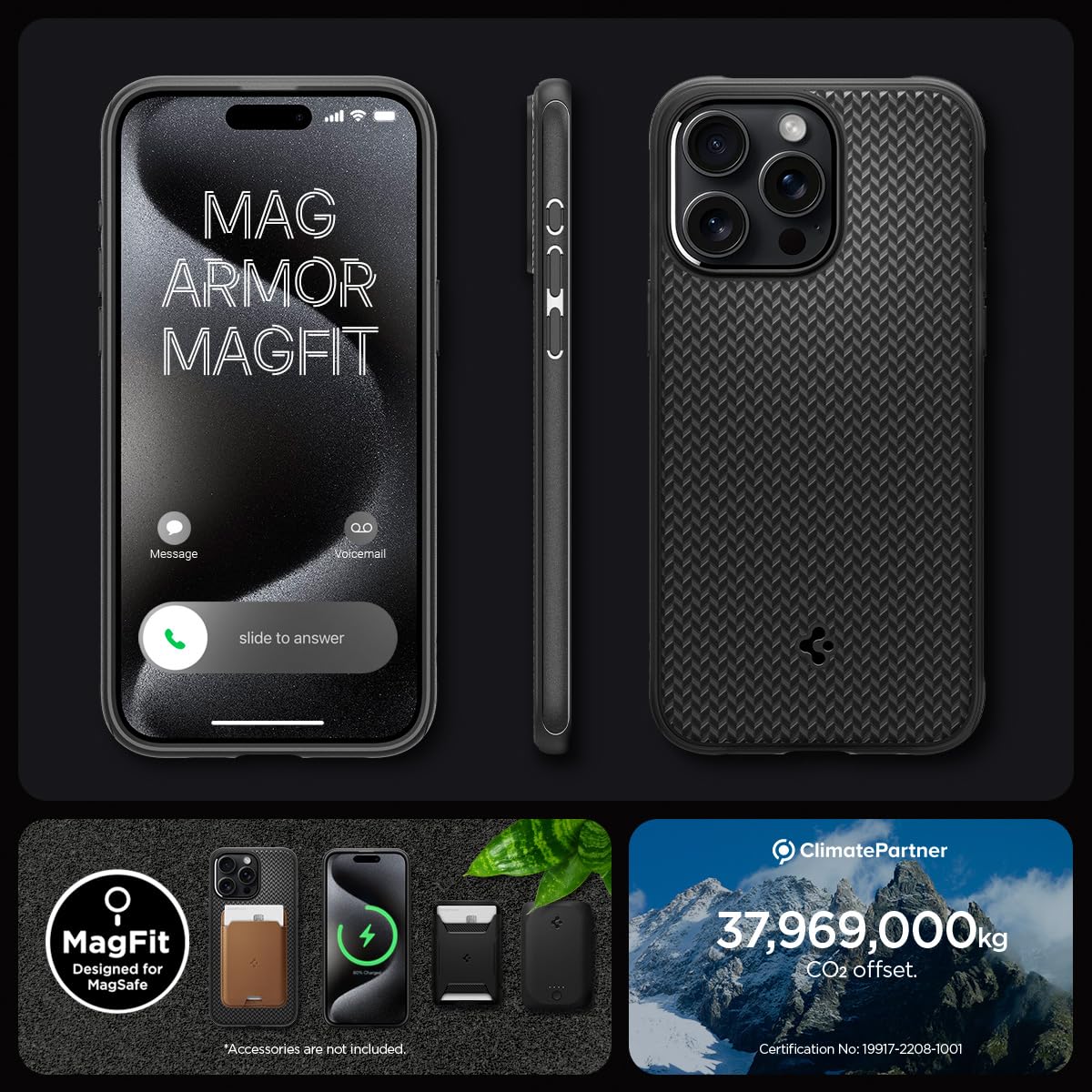 Spigen iPhone 15 Pro Max Case Mag Armor MagFit - Matte Black - image 7