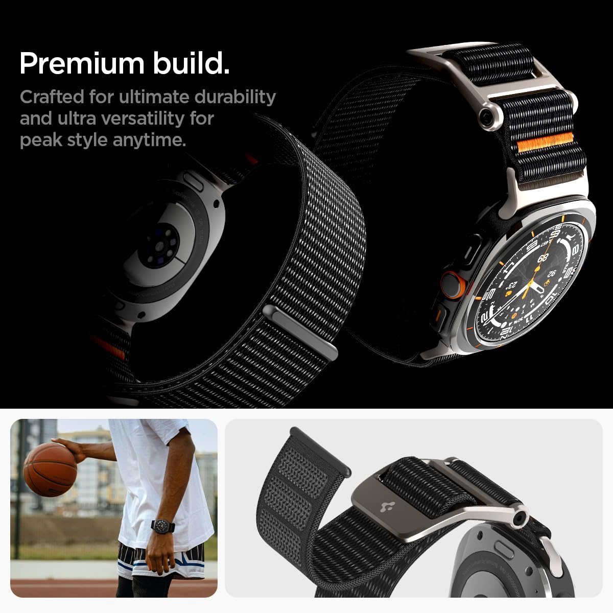Spigen Galaxy Watch Ultra 2 & Ultra 47mm Band - DuraPro Flex - Black - image 7