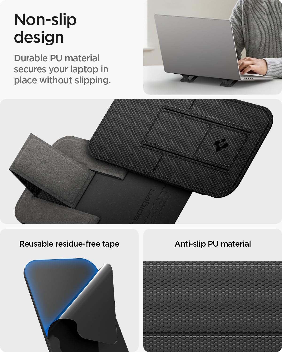 Spigen Slimfold LD201-S2 Laptop Stand for 11–16-Inch Laptops - Black - image 7