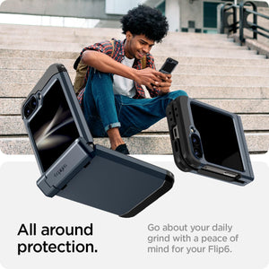 Spigen Galaxy Z Flip 7 FE / Z Flip 6 Case - Tough Armor Pro - Metal Slate image 3