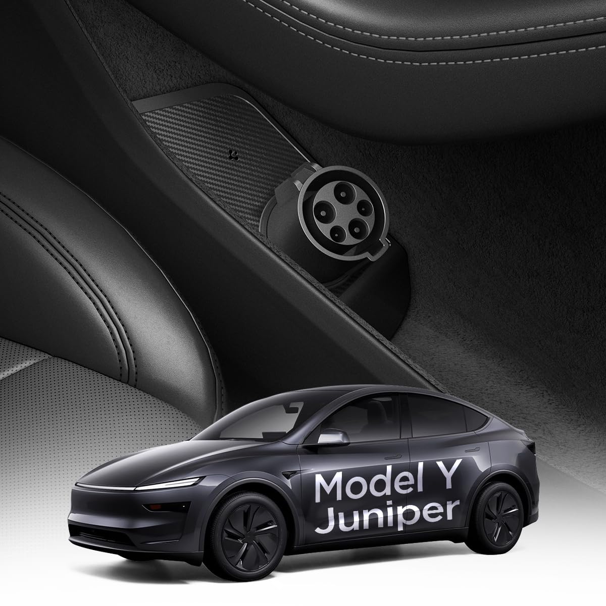 Spigen Tesla Model Y Juniper J1772 Adapter Door Dock - Black - image 1