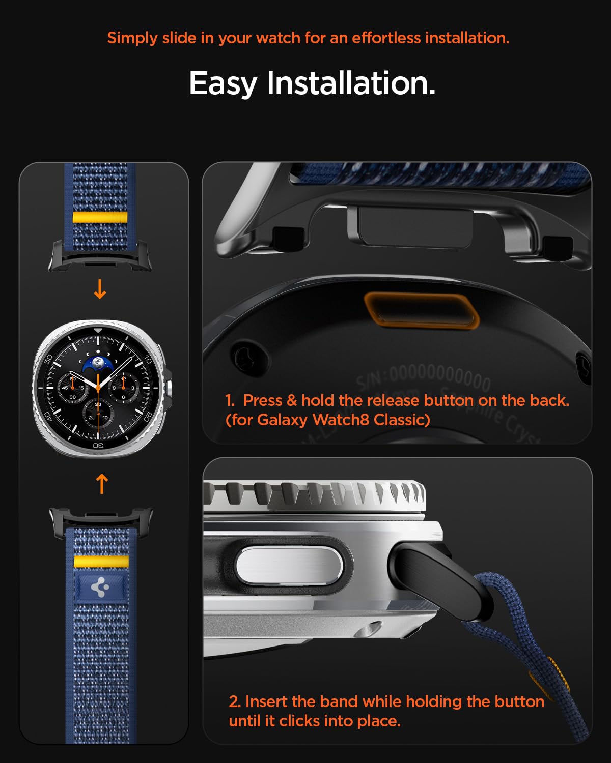 Spigen Galaxy Watch 9 Band - Athlex Air - Active Navy Athlex Air - image 3