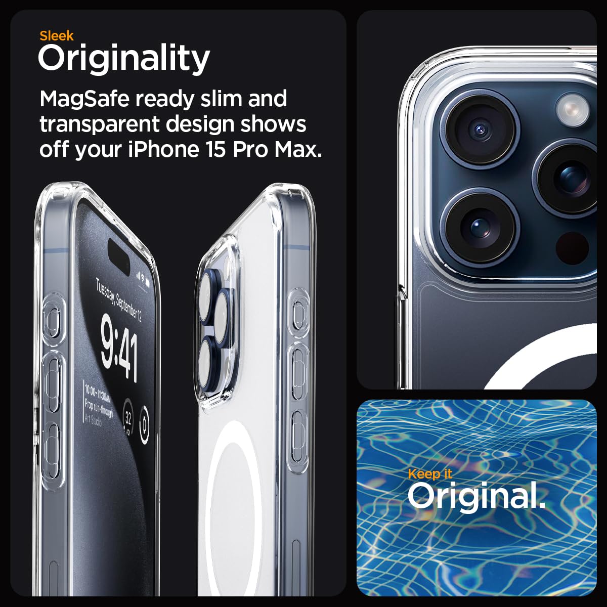 Spigen Ultra Hybrid (MagFit) case for iPhone 15 Pro Max in Frost White – detail image 2