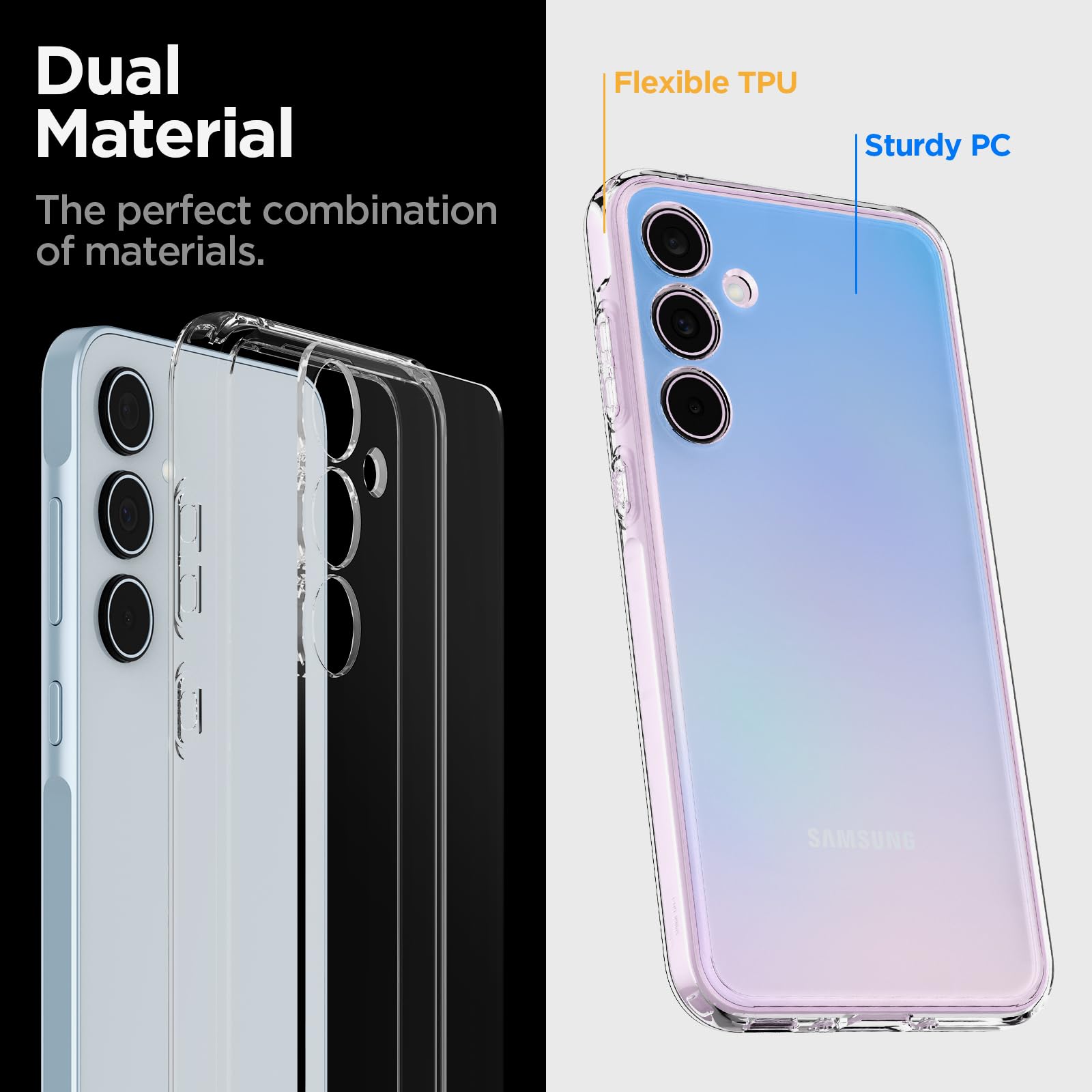 Spigen Galaxy A35 5G Case - Ultra Hybrid - Crystal Clear - image 6