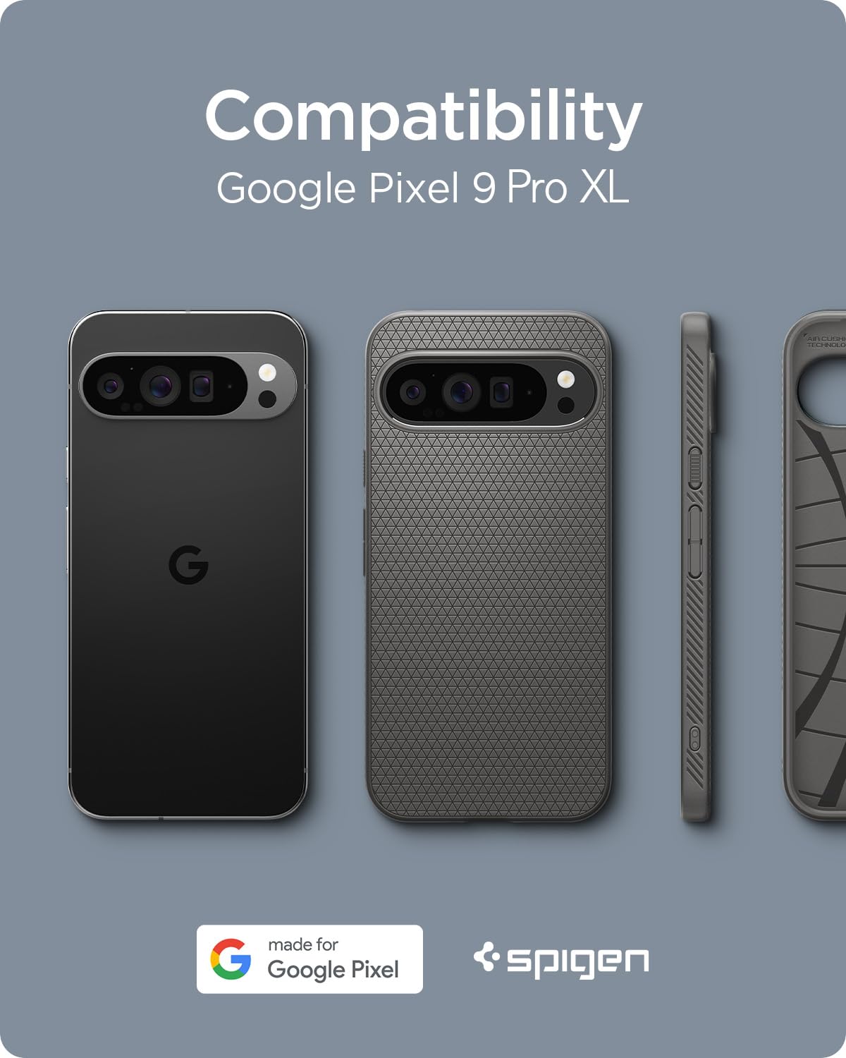 Spigen Liquid Air Google Pixel 9 Pro XL Phone Case - Marble Gray - image 2